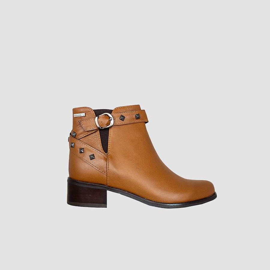 Ankle Boots Santorini | Amaris Women'S Ankle Boots Tobacco Leather