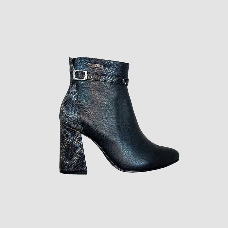 Ankle Boots Santorini | Ankle Boots For Women Femina Black Leather