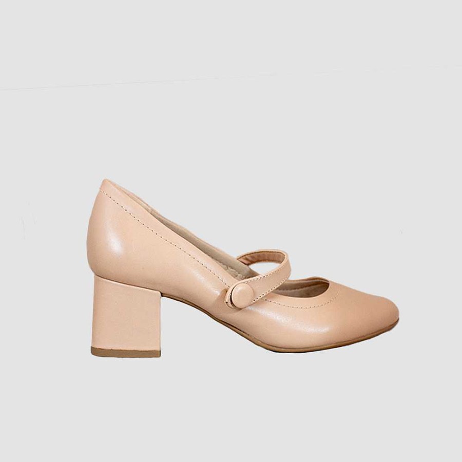 Shoes Santorini | Liana Nude Leather Women'S Sneakers