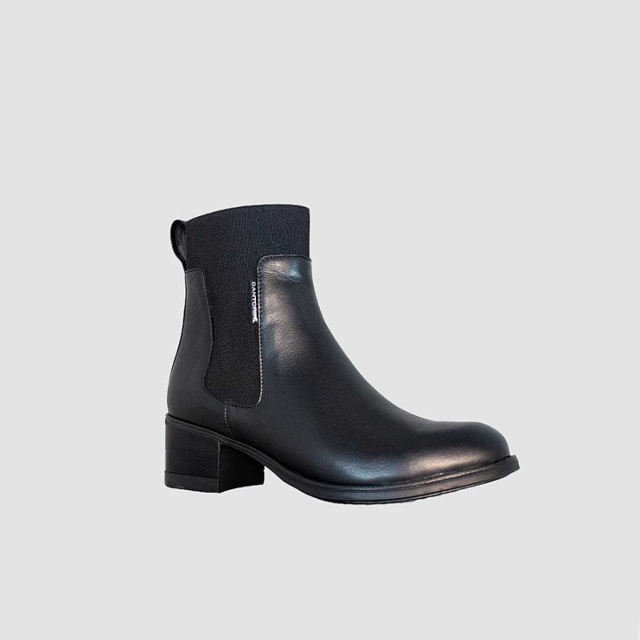 Ankle Boots Santorini | Sorali Women'S Ankle Boots Black Leather