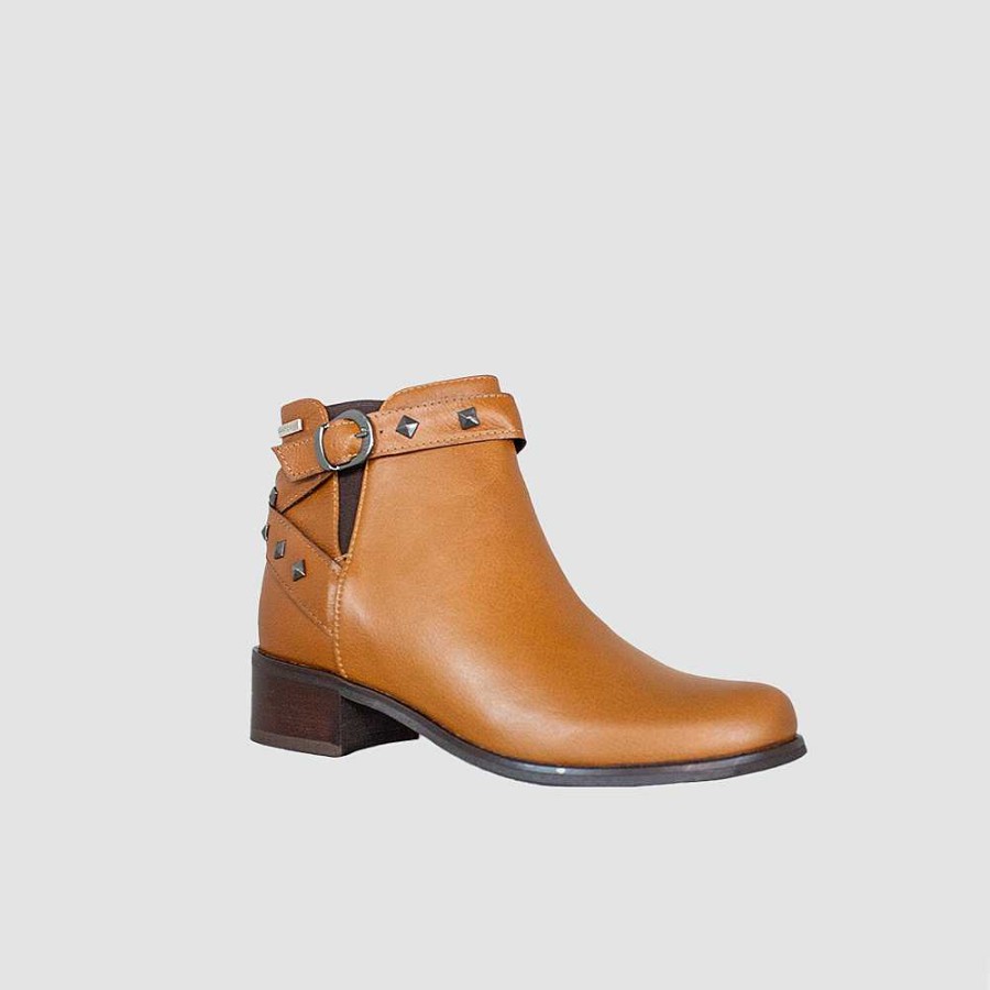 Ankle Boots Santorini | Amaris Women'S Ankle Boots Tobacco Leather