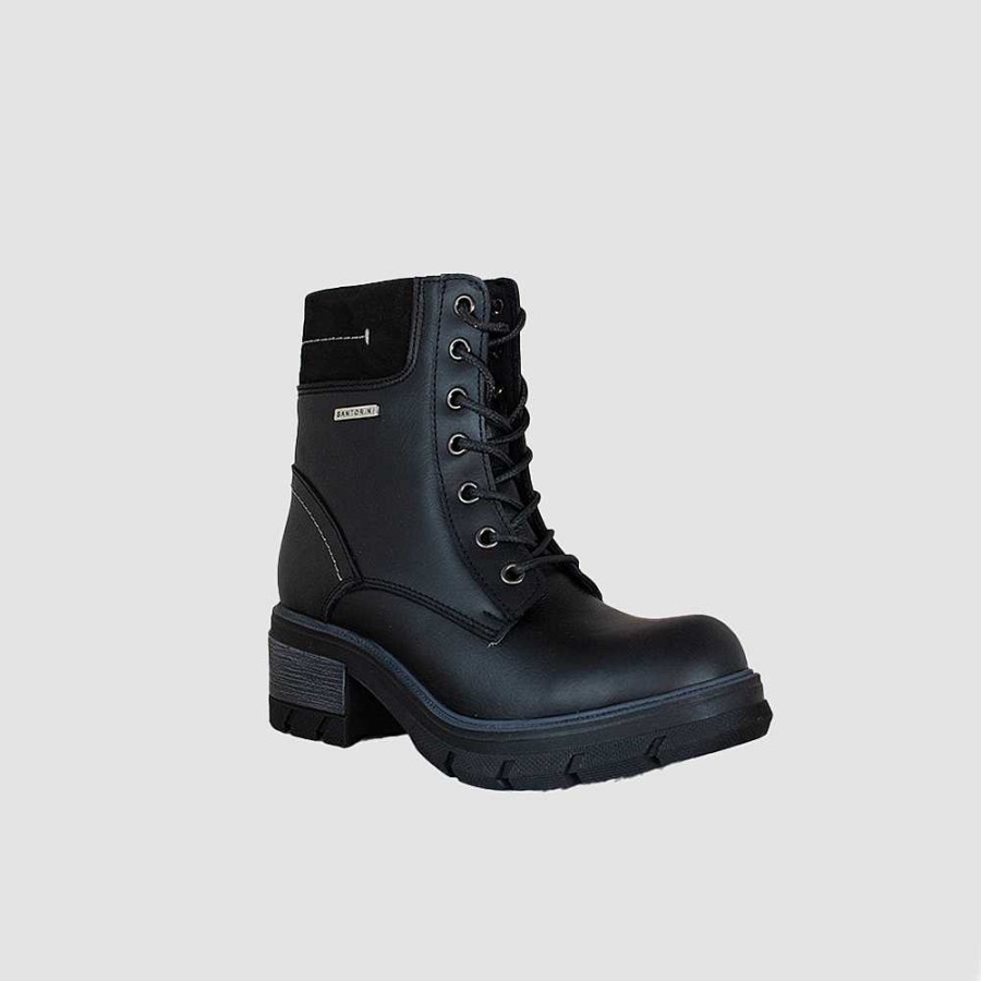 Ankle Boots Santorini | Sebana Black Leather Women'S Ankle Boots