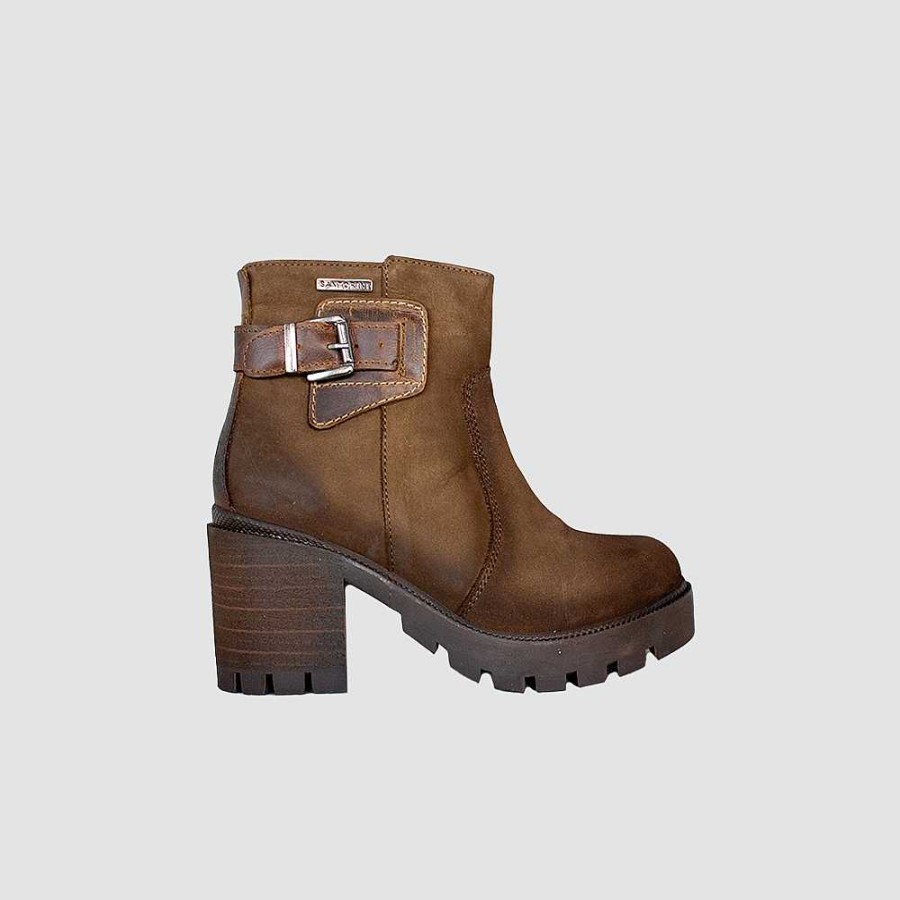 Ankle Boots Santorini | Munil Brown Leather Women'S Ankle Boots