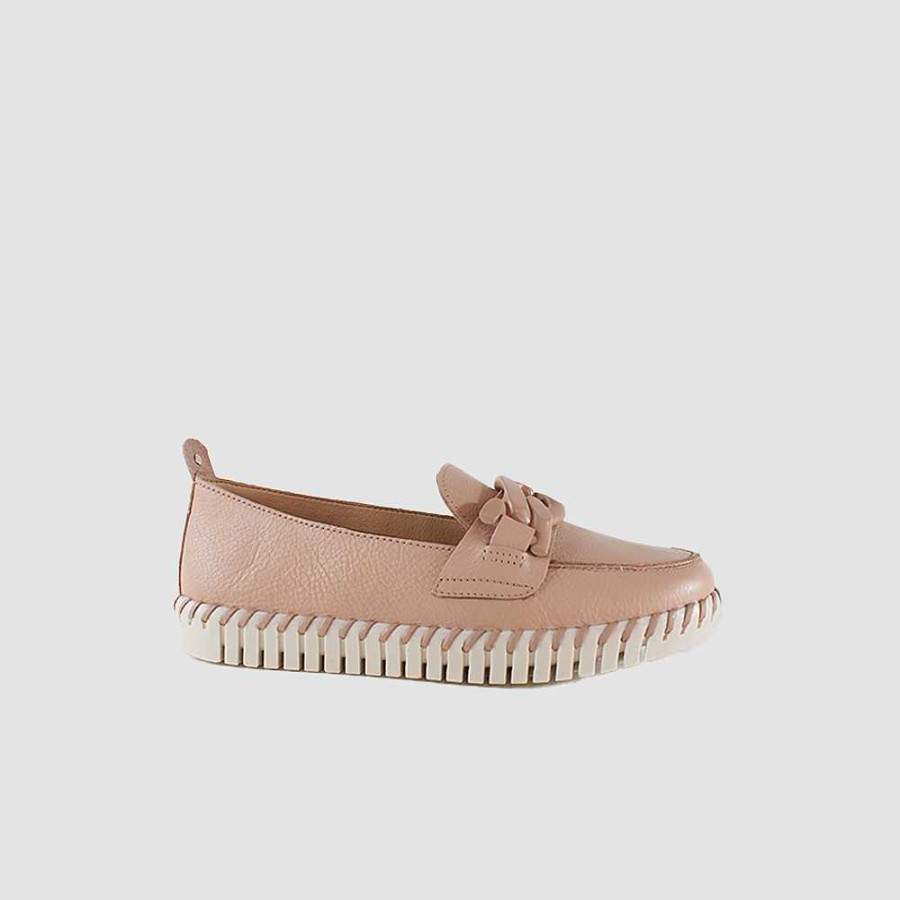 Shoes Santorini | Danis Nude Leather Women'S Shoes