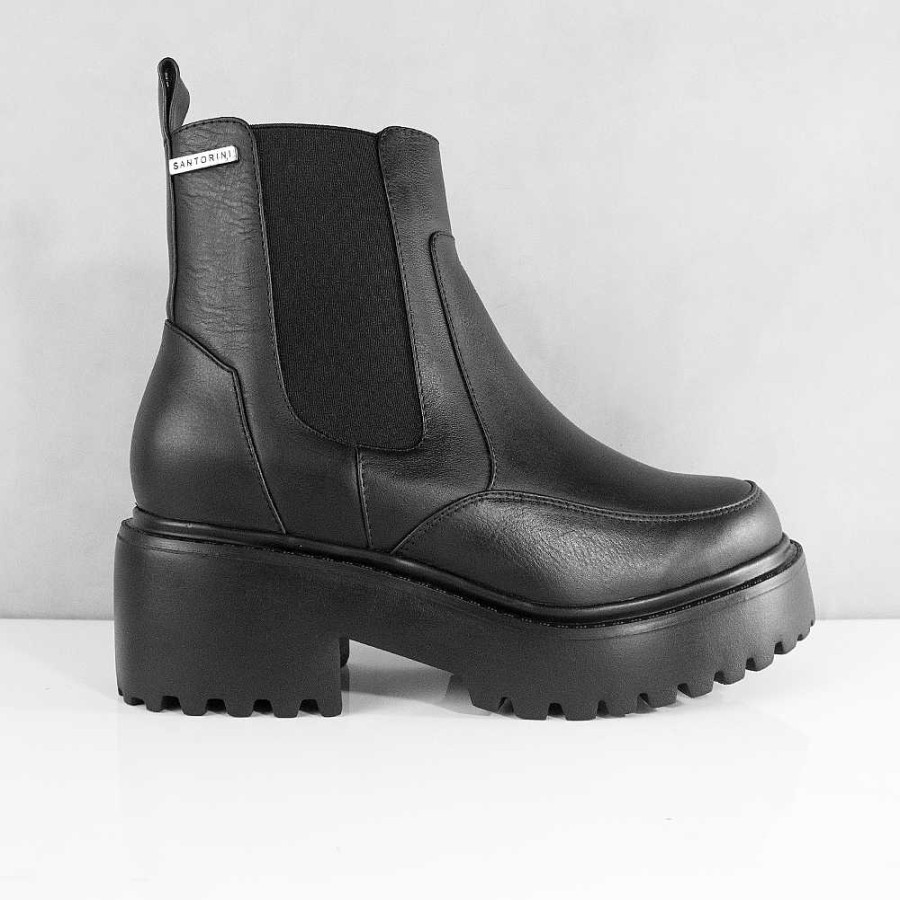 Ankle Boots Santorini | Mery Black Leather Women'S Ankle Boot