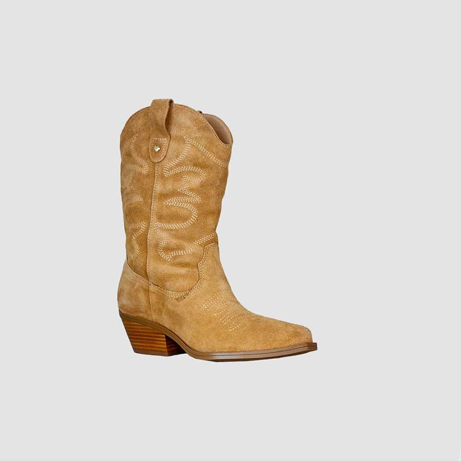 Boots Santorini | Texan Boots For Women Austin Honey Leather