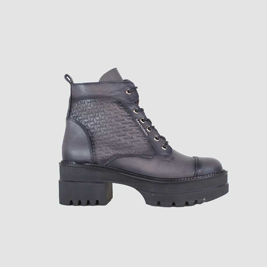 Ankle Boots Santorini | Ankle Boots For Women Chara Gray Leather