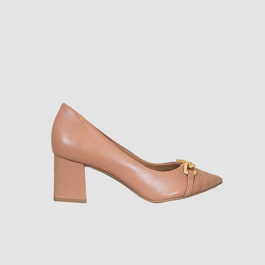 Shoes Santorini | Maia Nude Leather Women'S Sneakers