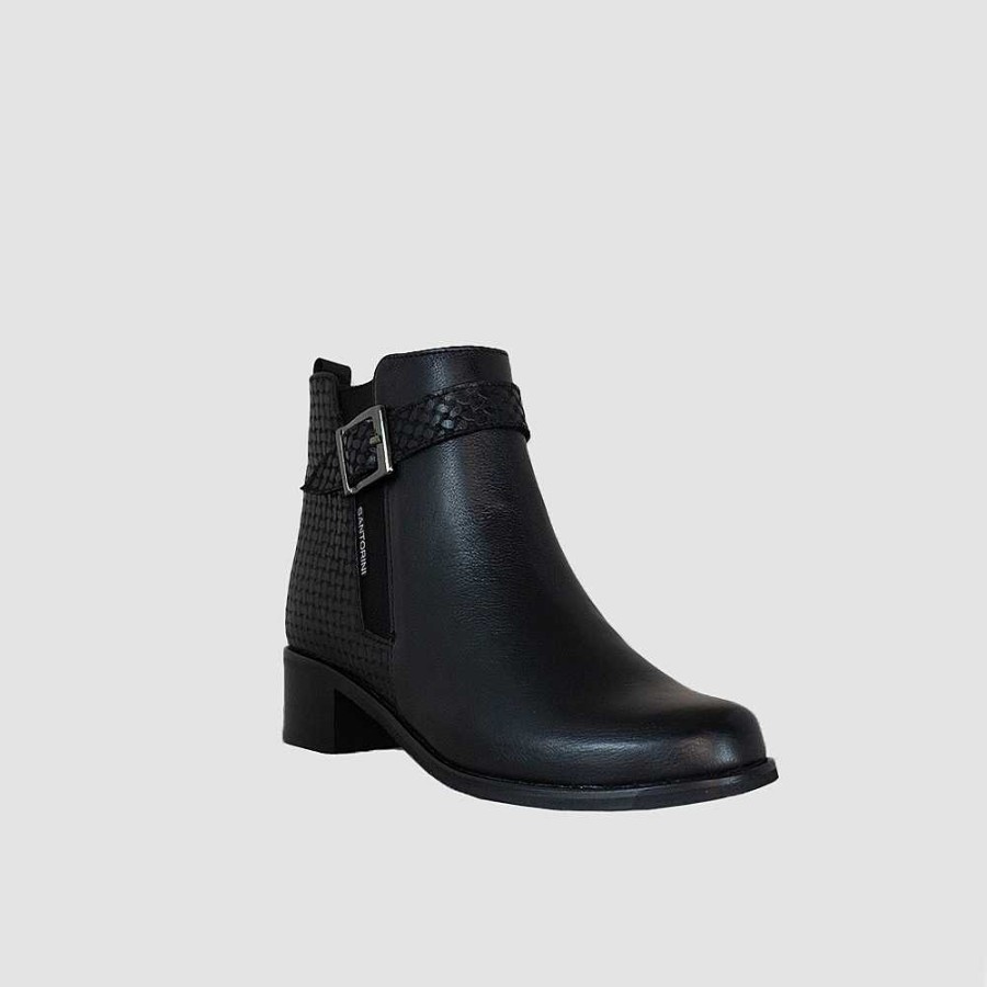 Ankle Boots Santorini | Leana Women'S Ankle Boots Black Leather