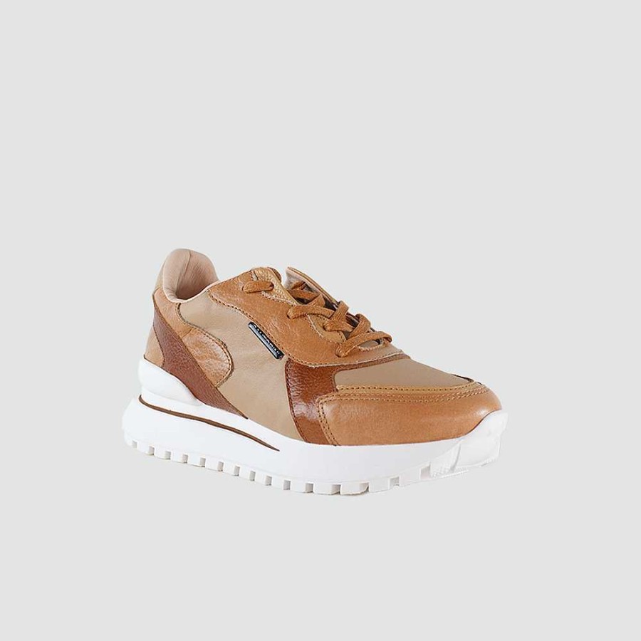 Tennis Santorini | Orsa Women'S Tennis Shoes Brown Leather