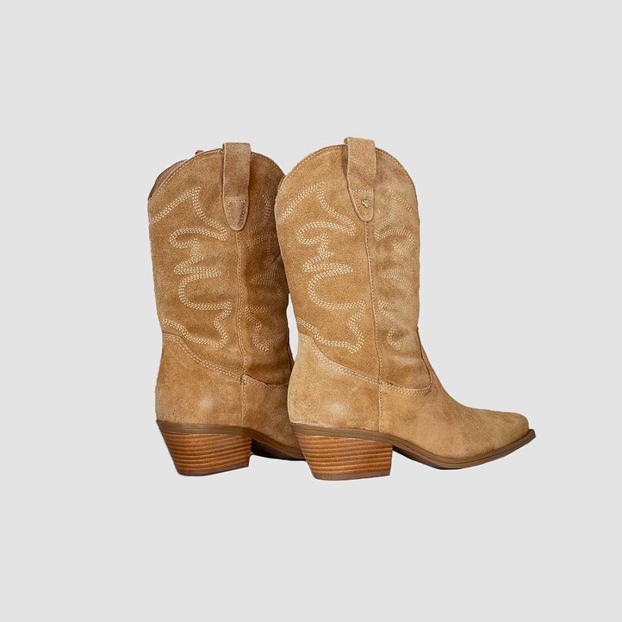 Boots Santorini | Texan Boots For Women Austin Honey Leather