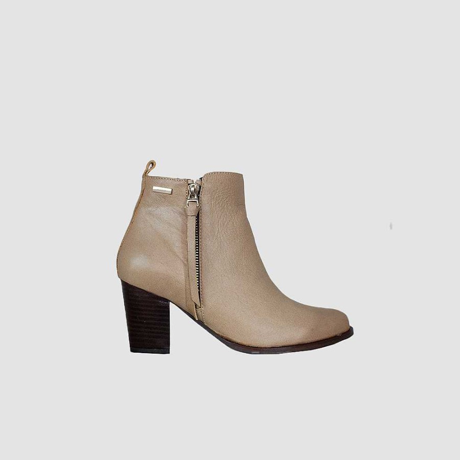 Ankle Boots Santorini | Ankle Boots For Women Escuara Beige Leather