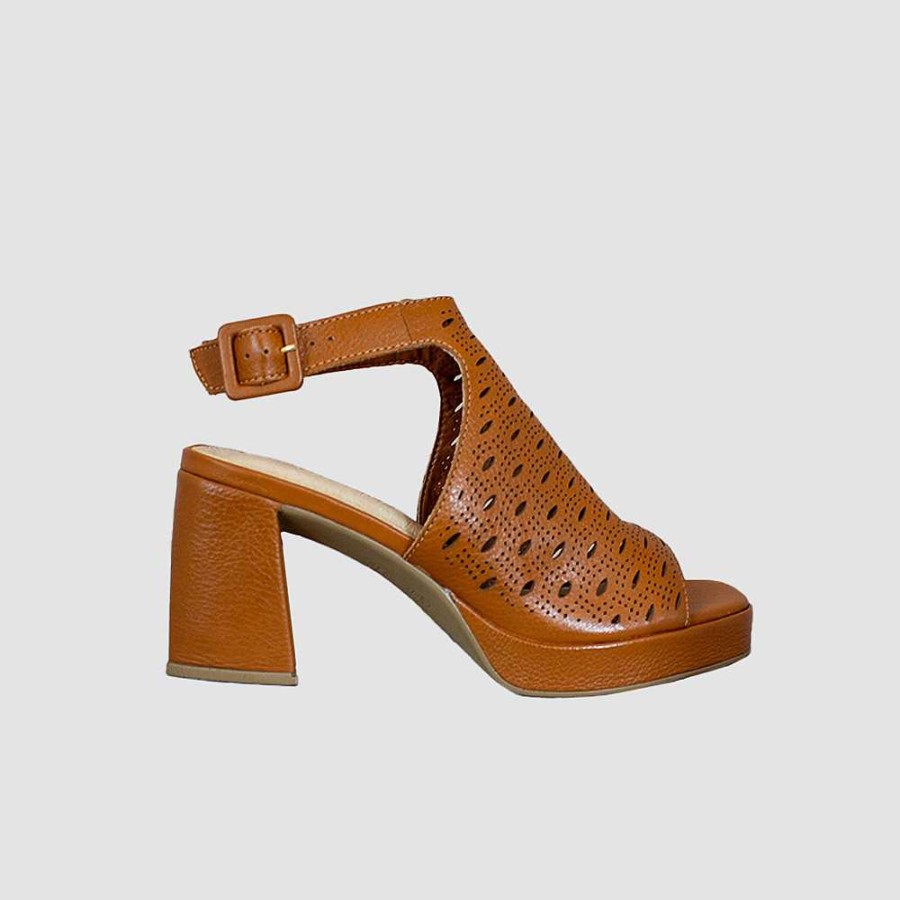 Shoes Santorini | Women'S Sandals Namisa Camel Leather