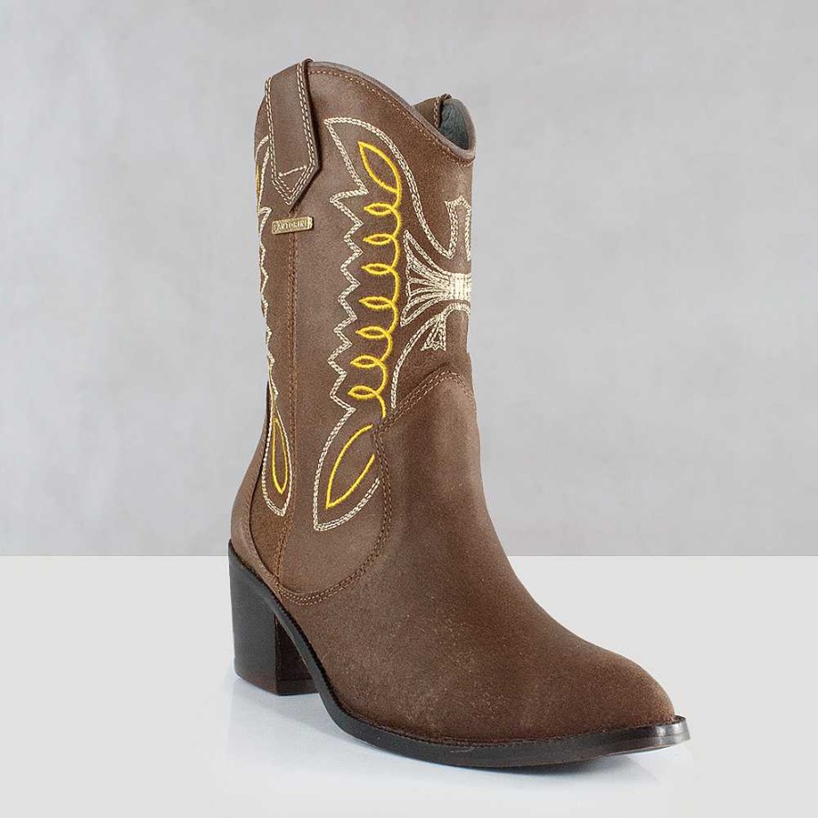 Ankle Boots Santorini | Texan Ankle Boots For Women Brown