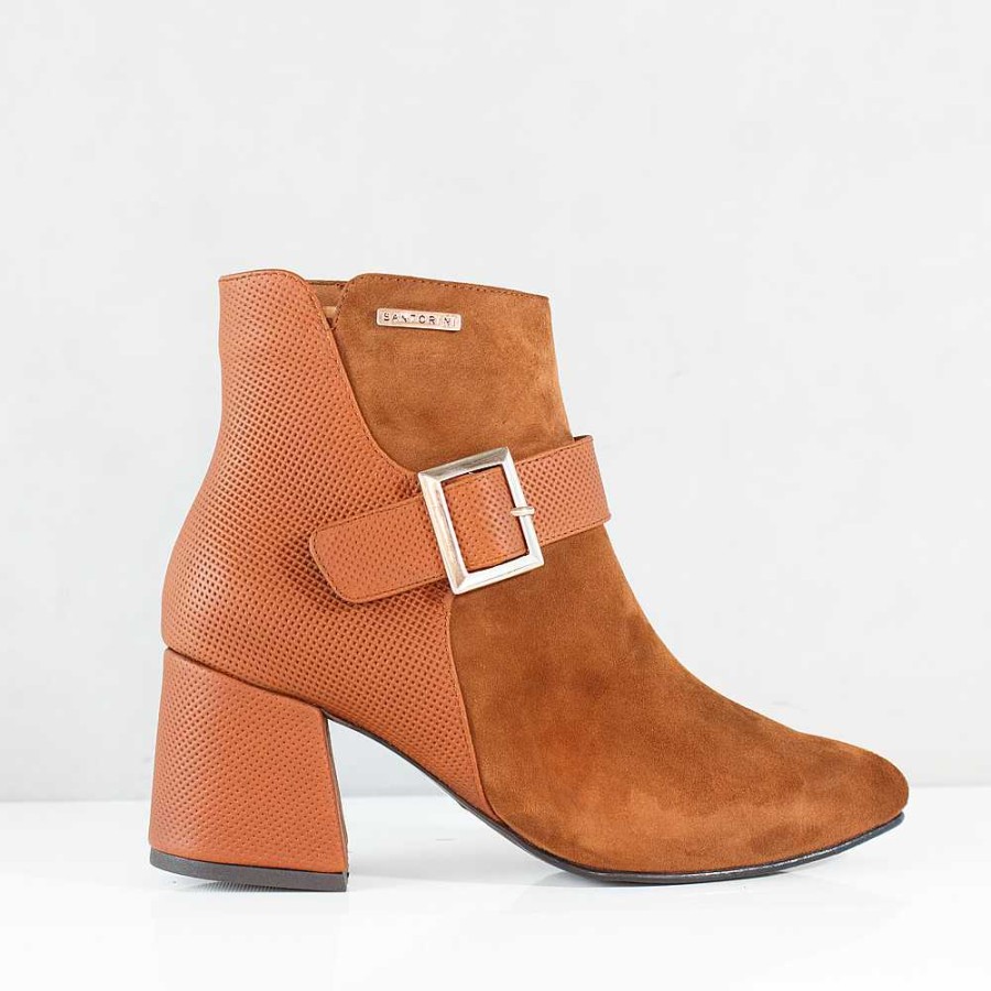 Ankle Boots Santorini | Miranda Women'S Camel Leather Ankle Boot