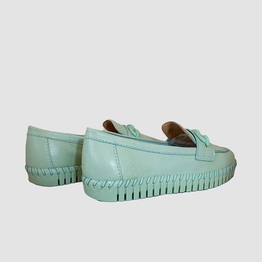 Shoes Santorini | Solan Women'S Shoes Green Leather