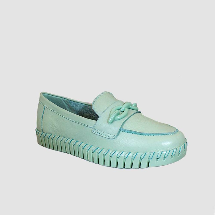 Shoes Santorini | Solan Women'S Shoes Green Leather