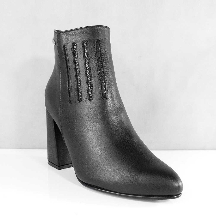 Ankle Boots Santorini | Beni Black Leather Women'S Ankle Boot