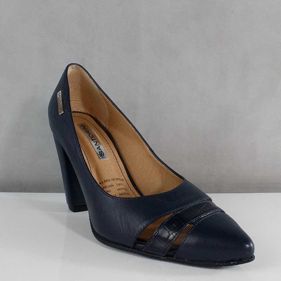 Shoes Santorini | Marely Women'S Shoe Blue Leather