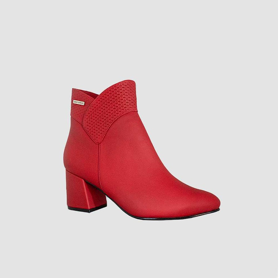 Ankle Boots Santorini | Ankle Boots For Women Calin Red Leather