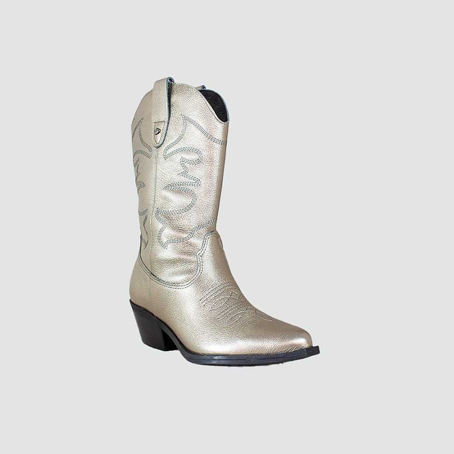 Boots Santorini | Texas Boots For Women Austin Leather Silver