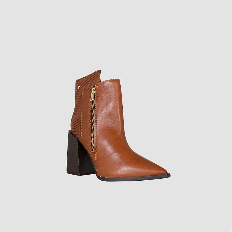 Ankle Boots Santorini | Kemi Women'S Camel Leather Ankle Boots