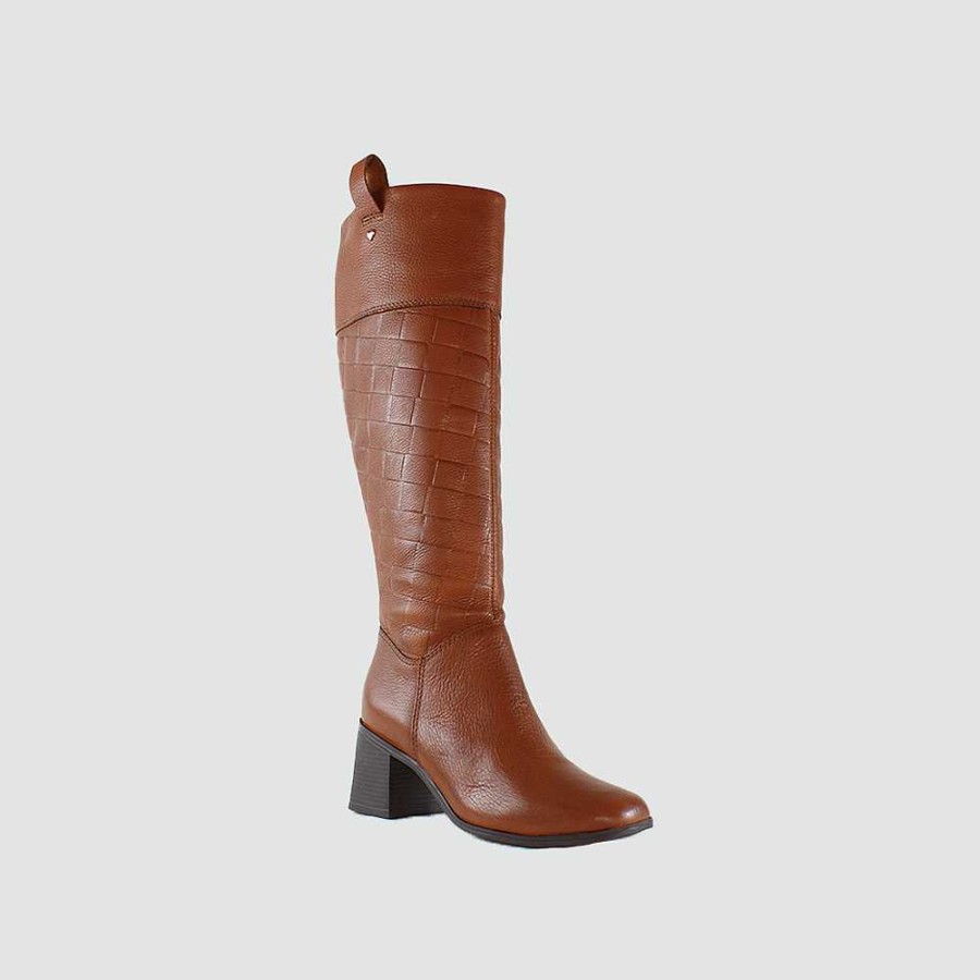 Boots Santorini | Nisa Women'S Boots Cognac Leather