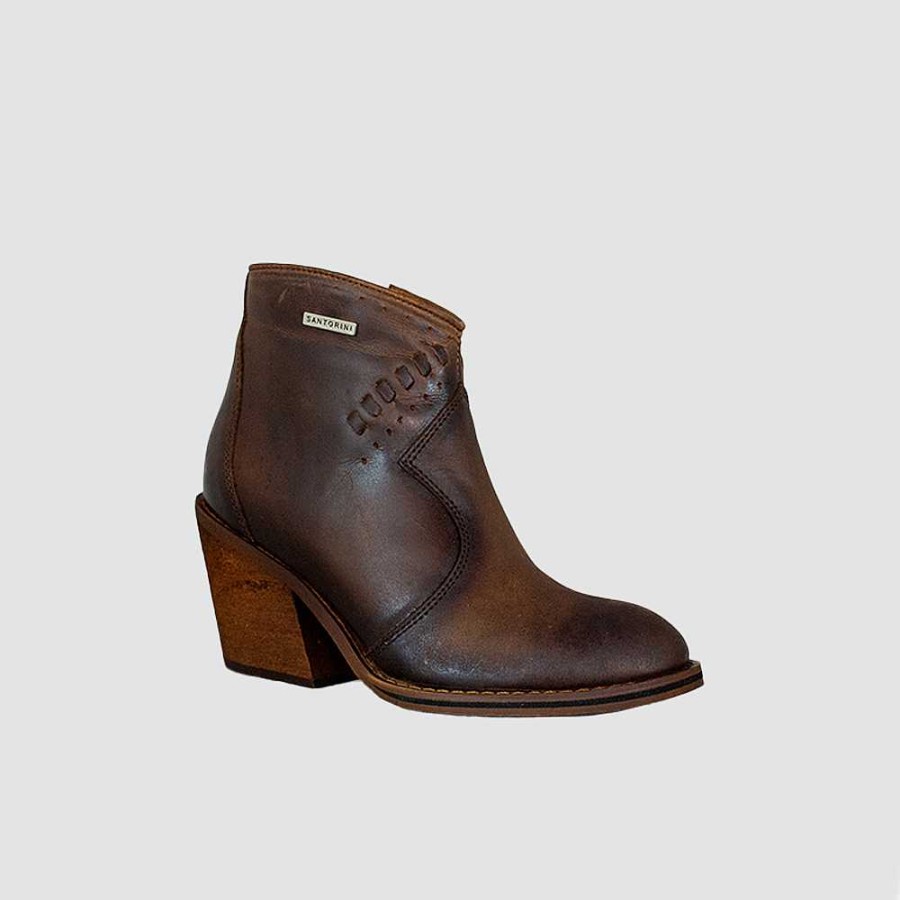 Ankle Boots Santorini | Icon Brown Leather Women'S Ankle Boots