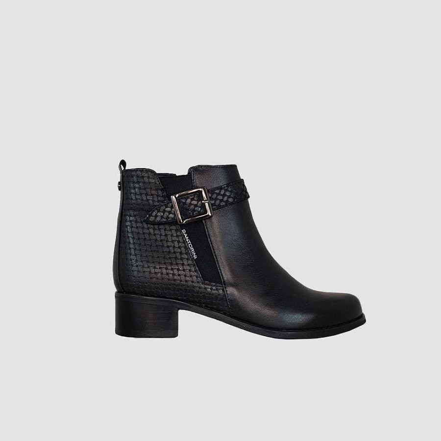 Ankle Boots Santorini | Leana Women'S Ankle Boots Black Leather