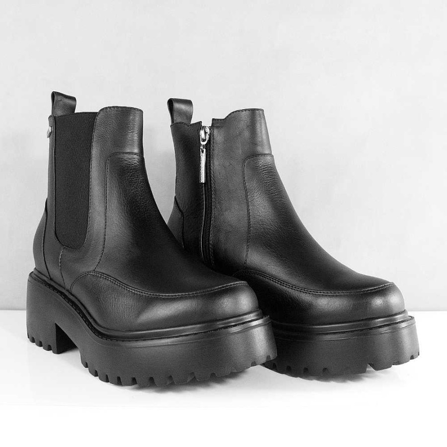 Ankle Boots Santorini | Mery Black Leather Women'S Ankle Boot