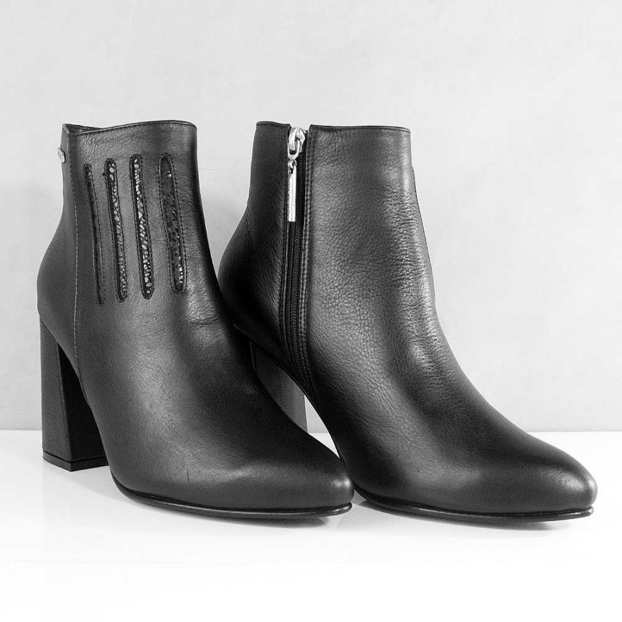 Ankle Boots Santorini | Beni Black Leather Women'S Ankle Boot