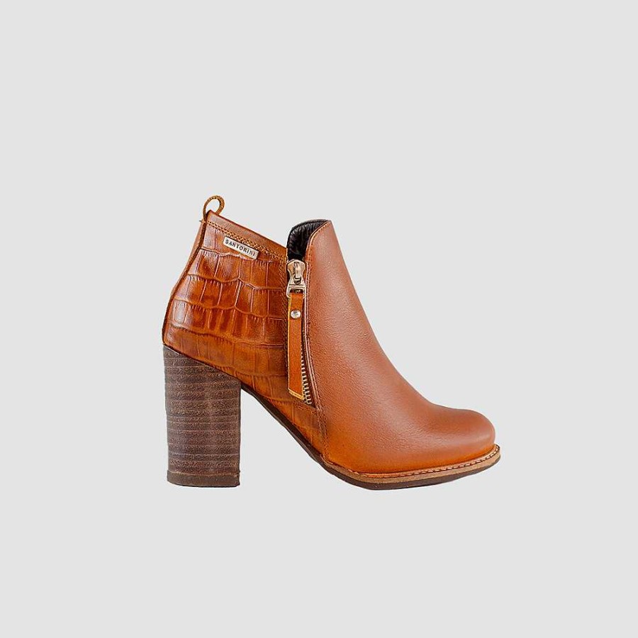 Ankle Boots Santorini | Daa Women'S Ankle Boot Cognac Leather