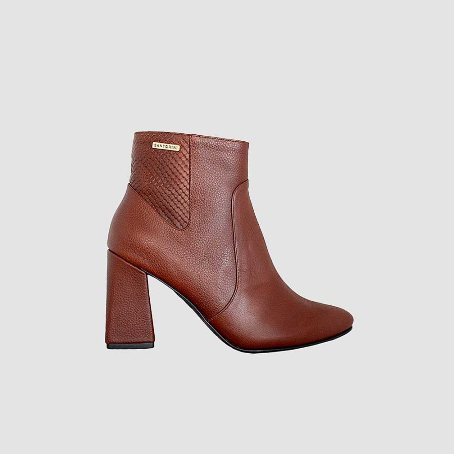 Ankle Boots Santorini | Yidi Camel Leather Women'S Ankle Boots